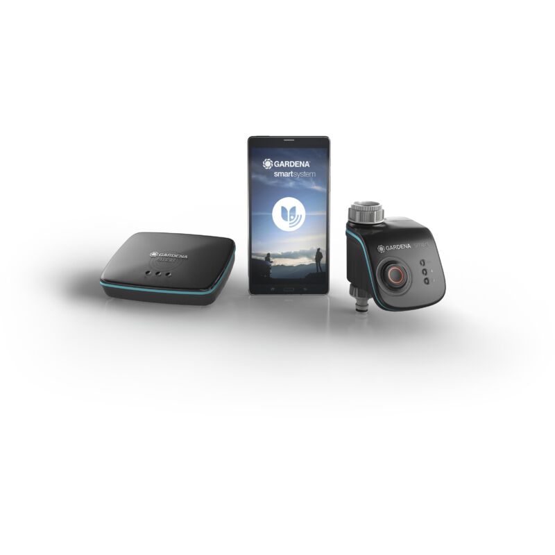foto del prodotto set programmatore irrigazione e gateway per irrigazione wireless smart water control 19103 20 gardena