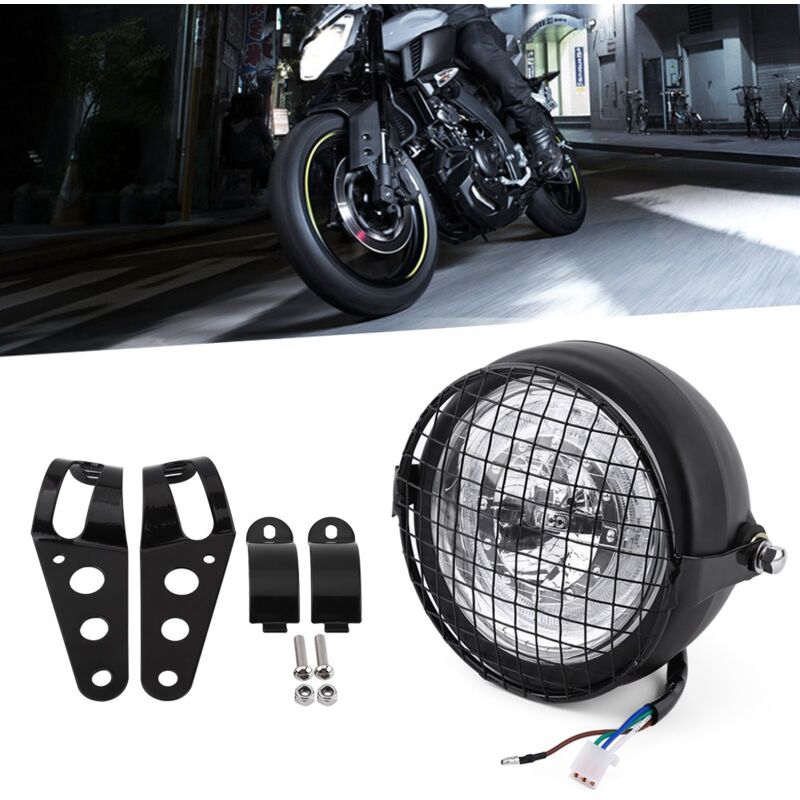 foto del prodotto set protezioni fari, kit griglia fari a luce bianca a risparmio energetico per motocicli eosnow