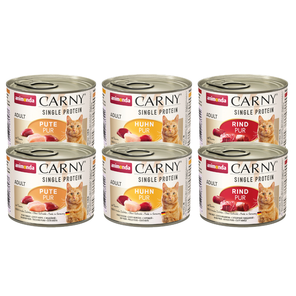 foto del prodotto set prova animonda carny single protein adult 6 x 200 g