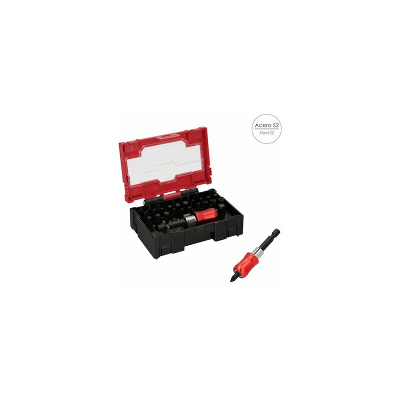 foto del prodotto set punte in acciaio s2 plus con adattatore rapido 32 pezzi