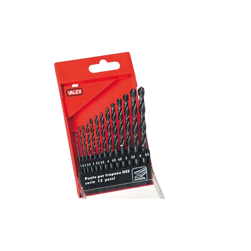foto del prodotto set punte valex 13 pz hss 1461184 per metallo