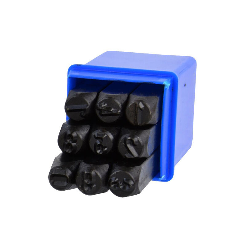 foto del prodotto set punzoni stampini numeri cifre 9pz 8mm geko g01811