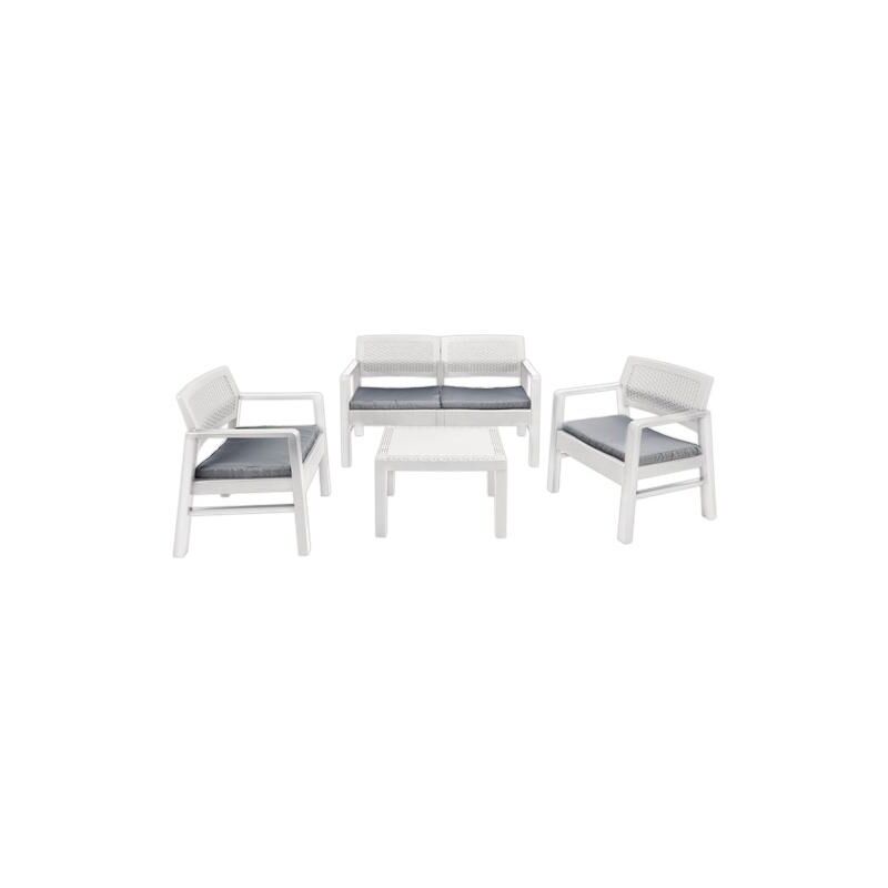 foto del prodotto set rattan kilimanjaro bianco
