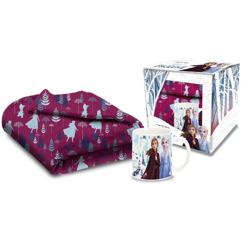 foto del prodotto set regalo tazza con plaid frozen 2