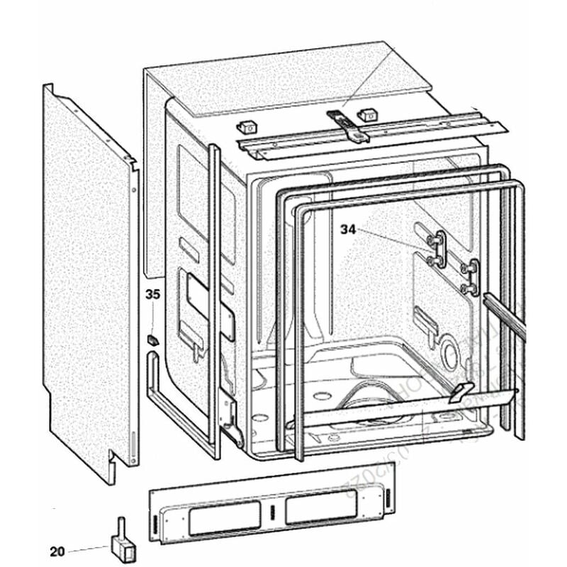 foto del prodotto set regolazione piede sinistro originale lavastoviglie ariston hotpoint 4355150