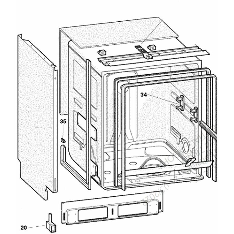 foto del prodotto set regolazione piede sinistro originale lavastoviglie ariston hotpoint 43551503662894761916