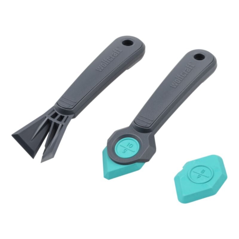 foto del prodotto set rinnovo delle fughe 4 pz per raschiare fughe vecchie e lisciare le nuove fughe in silicone e acrilico 4334000 wolfcraft