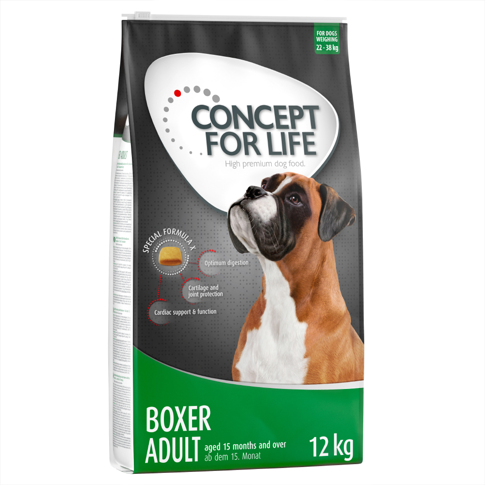 foto del prodotto set risparmio 2 x concept for life crocchette per cani - 2 x 12 kg boxer adult