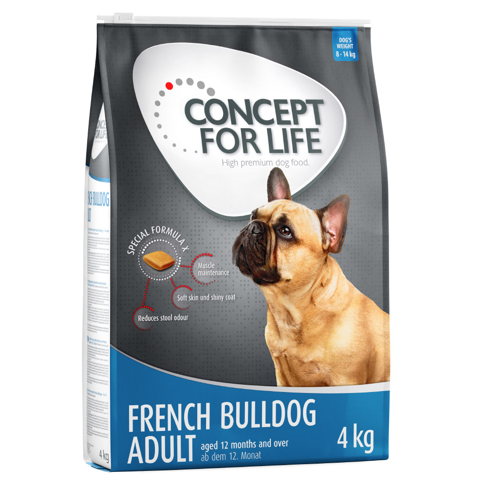 foto del prodotto set risparmio 2 x concept for life crocchette per cani - 2 x 4 kg french bulldog adult