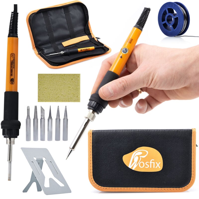 foto del prodotto set rosfix, saldatore di precisione con potenziometro 11in1 op60w pe8