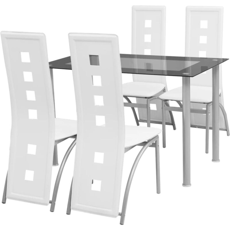 foto del prodotto set sala da pranzo 5 pezzi bianco vidaxl