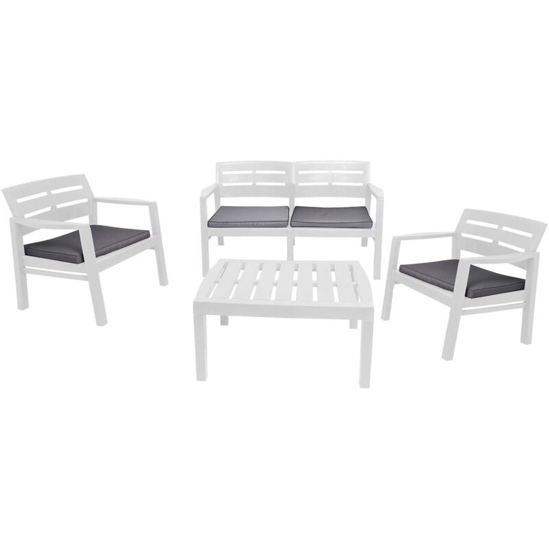 foto del prodotto set salotto da esterno salottino outdoor bianco