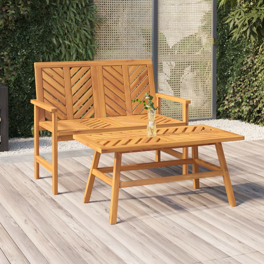 foto del prodotto set salotto da giardino 2 pz in legno massello di acaciacod mxl 127610