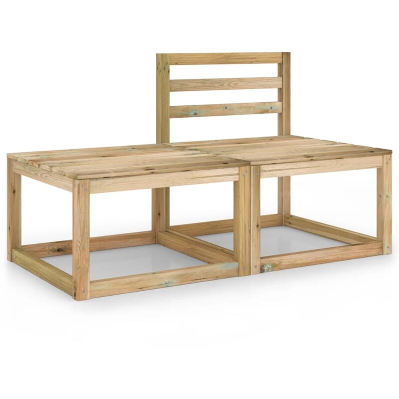 foto del prodotto set salotto da giardino 2 pz verde in legno di pino impregnato vidaxl
