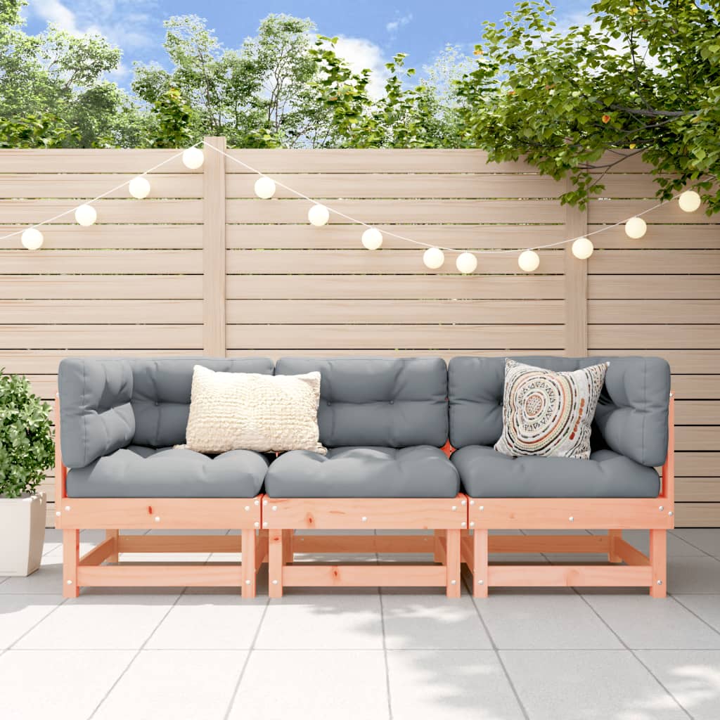 foto del prodotto set salotto da giardino 3 pz in legno massello di douglas