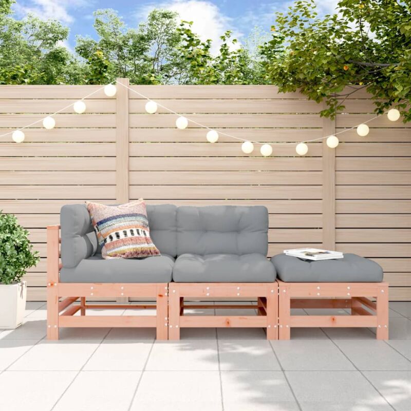 foto del prodotto set salotto da giardino 3 pz in legno massello di douglas vidaxl 670363
