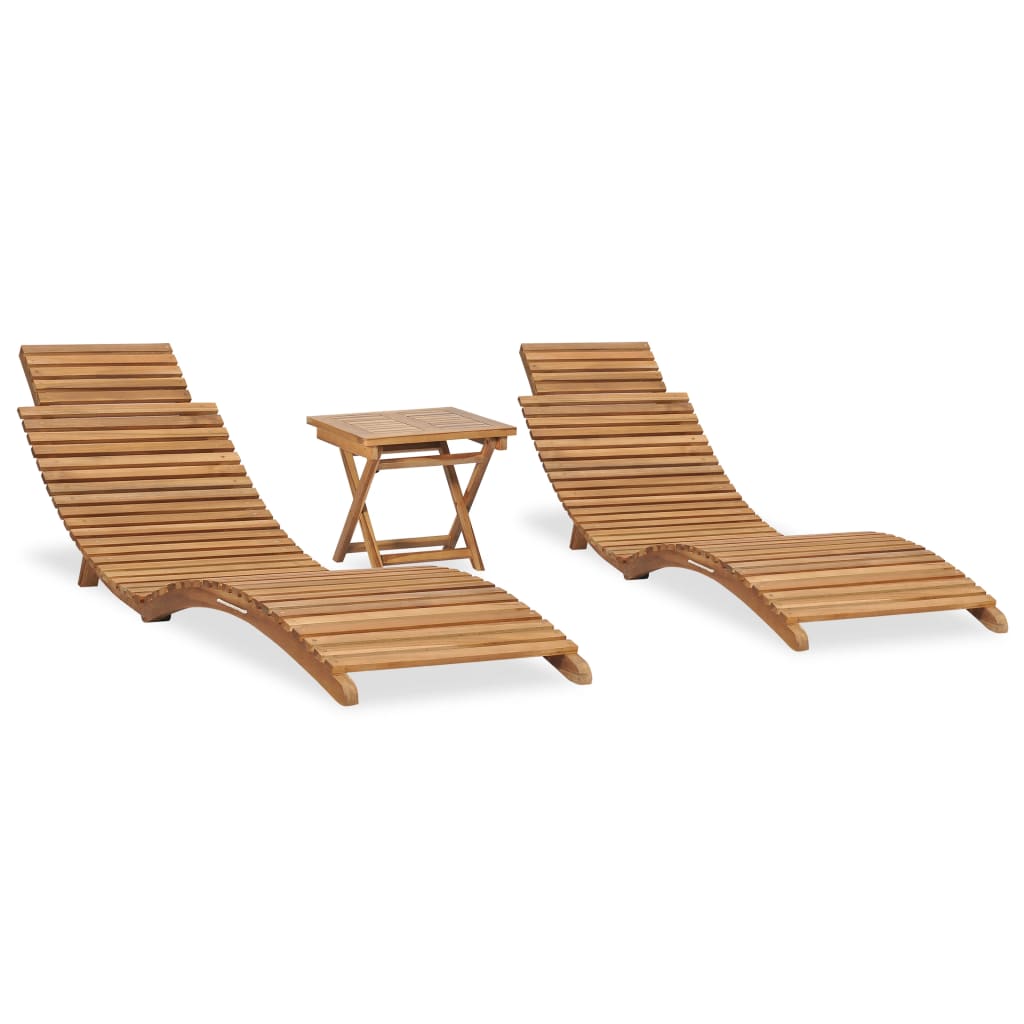 foto del prodotto set salotto da giardino 3 pz pieghevole in massello di teak cod mxl 8638