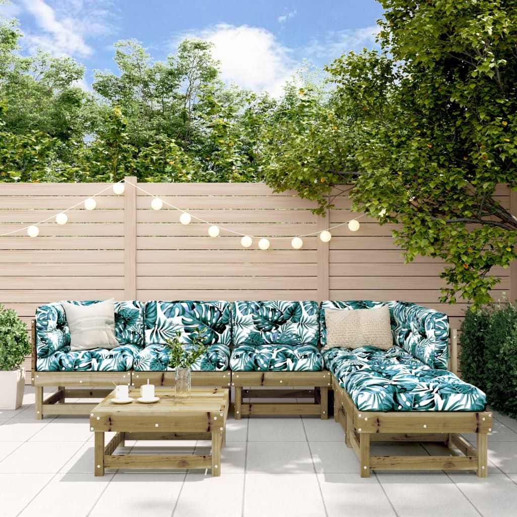 foto del prodotto set salotto da giardino 7 pz in legno impregnato di pinocod mxl 69981