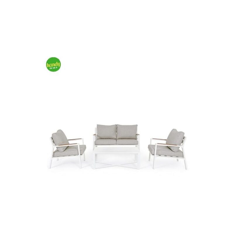 foto del prodotto set salotto santorini ambra garden bianco