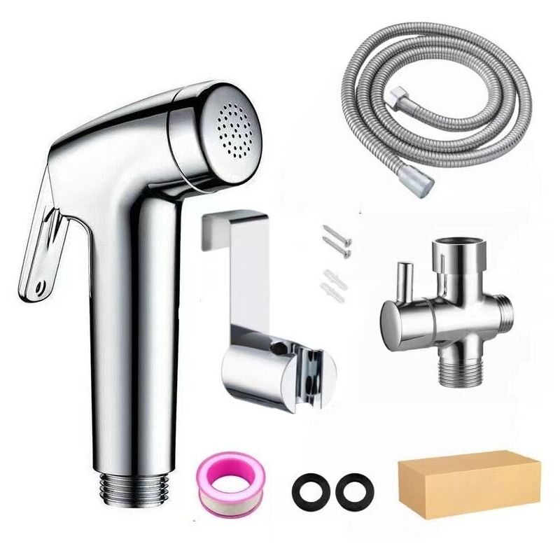 foto del prodotto set sanitario rubinetto a tre vie, pistola cromata singola da 1 2, set pistola per bagno