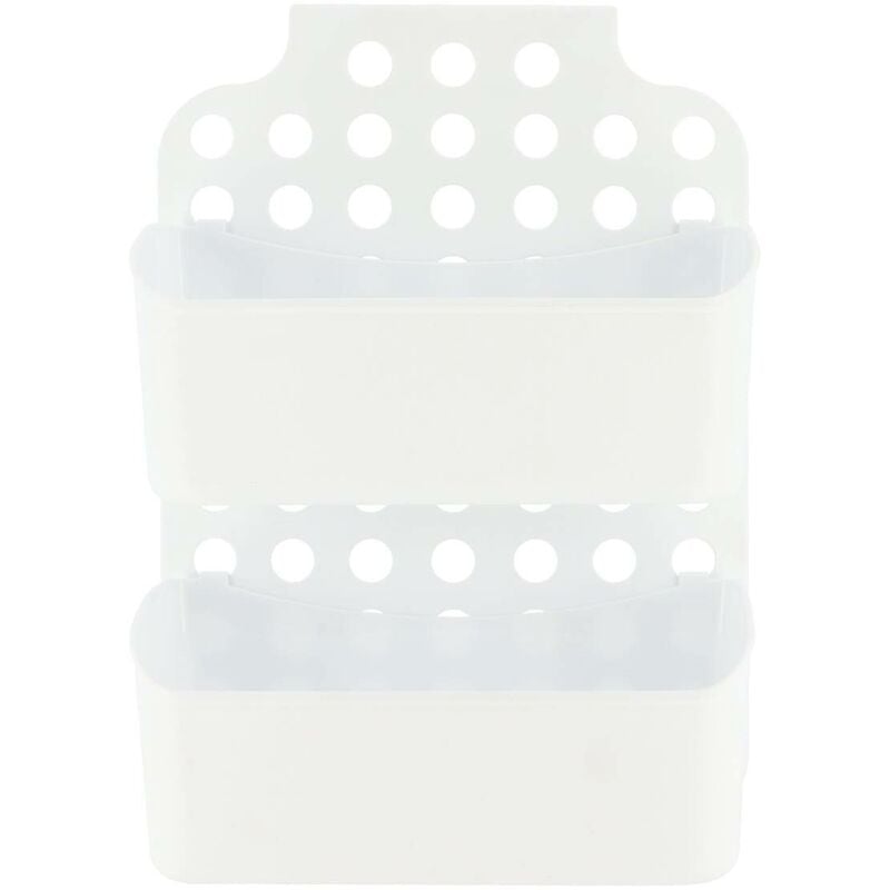 foto del prodotto set schermo doccia in pp 2 cestini bianco tendance