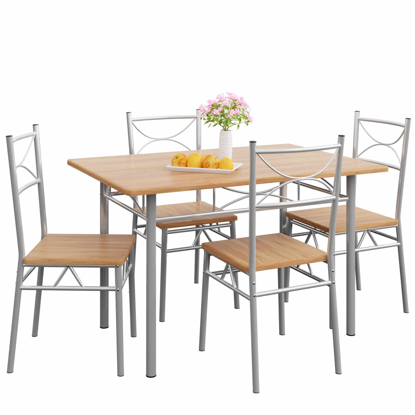 foto del prodotto set sedie con tavolo paul 5 pezzi in legno faggio