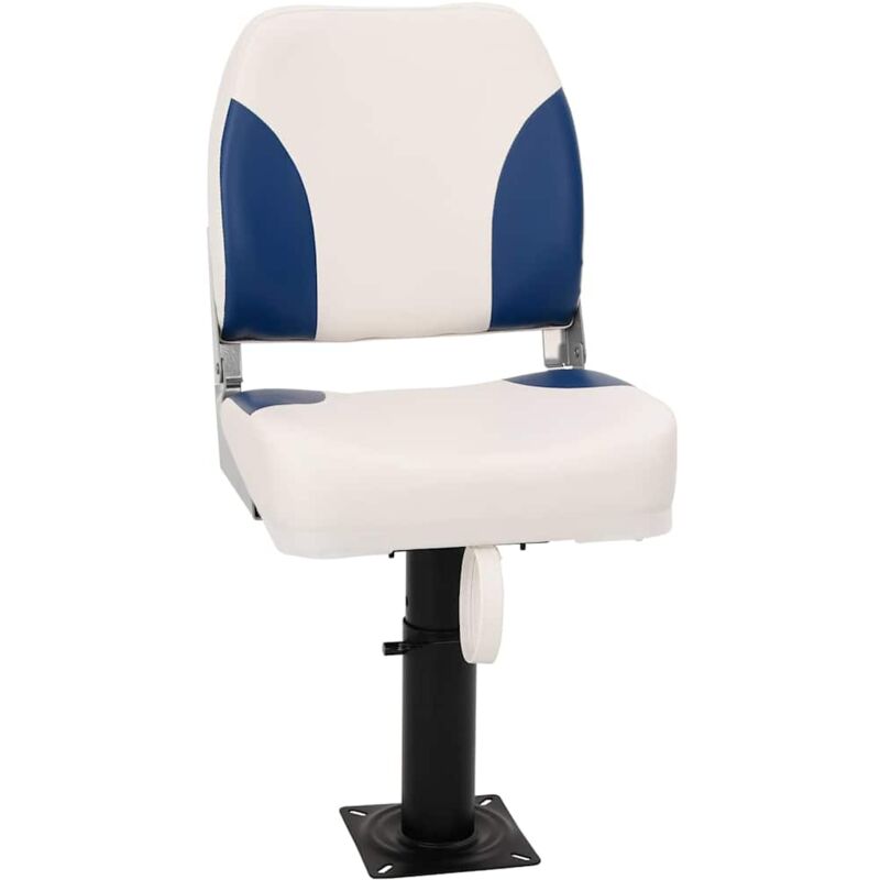 foto del prodotto set sedile per barca pieghevole 2pz blu e bianco 41x36x48 cm vidaxl 267075