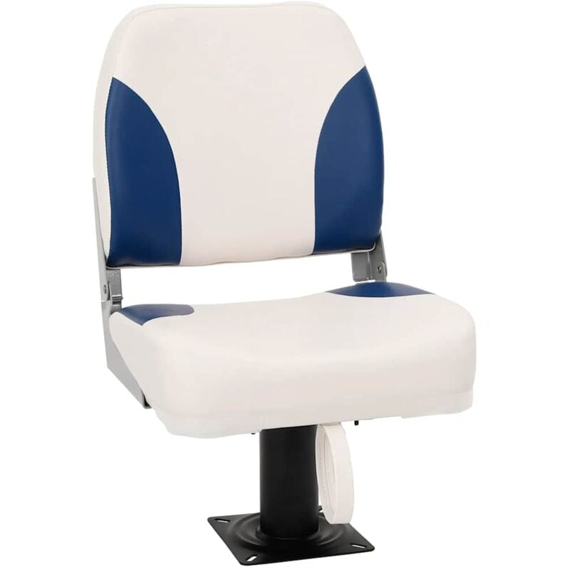 foto del prodotto set sedile per barca pieghevole 2pz blu e bianco 41x36x48 cm vidaxl 888009
