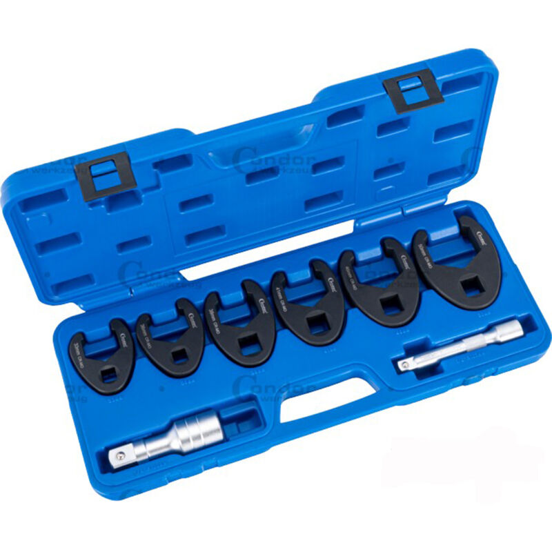 foto del prodotto set serie 8 chiavi a piede di corvo ad anello aperto 33 50mm 1 2 3 4 condor