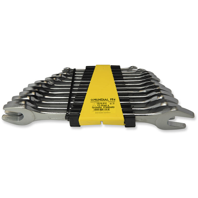 foto del prodotto set serie chiavi inglesi acciaio 12pz fissa forchetta 6 32mm mundial
