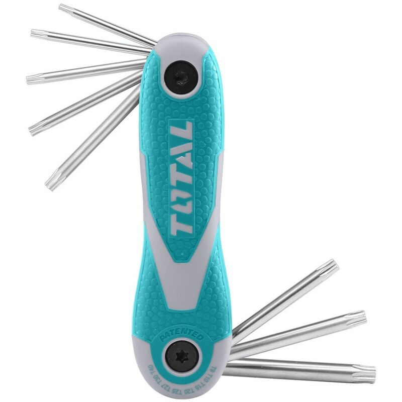 foto del prodotto set serie chiavi tascabili 8pz chiave maschio torx total