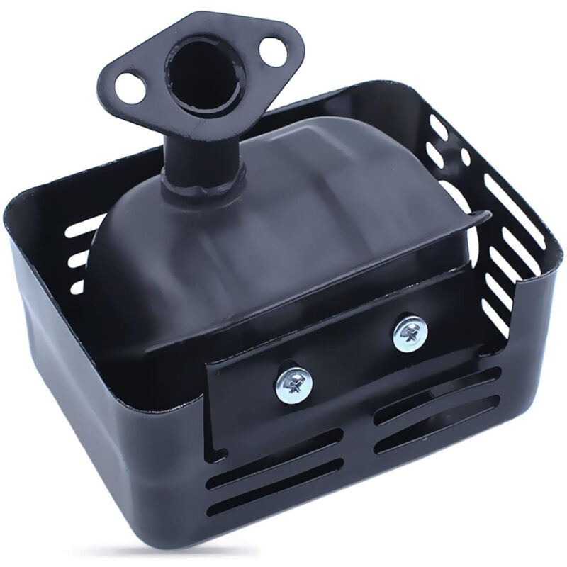 foto del prodotto set silenziatore di scarico per honda gx200 gx160 gx120 gx140, scarico adefol con tubo guarnizione candela ricambi silenziatore motore accessori
