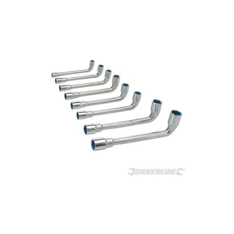 foto del prodotto set silverline chiavi a bussola forma l 8 pezzi in acciaio al carbonio prezzo