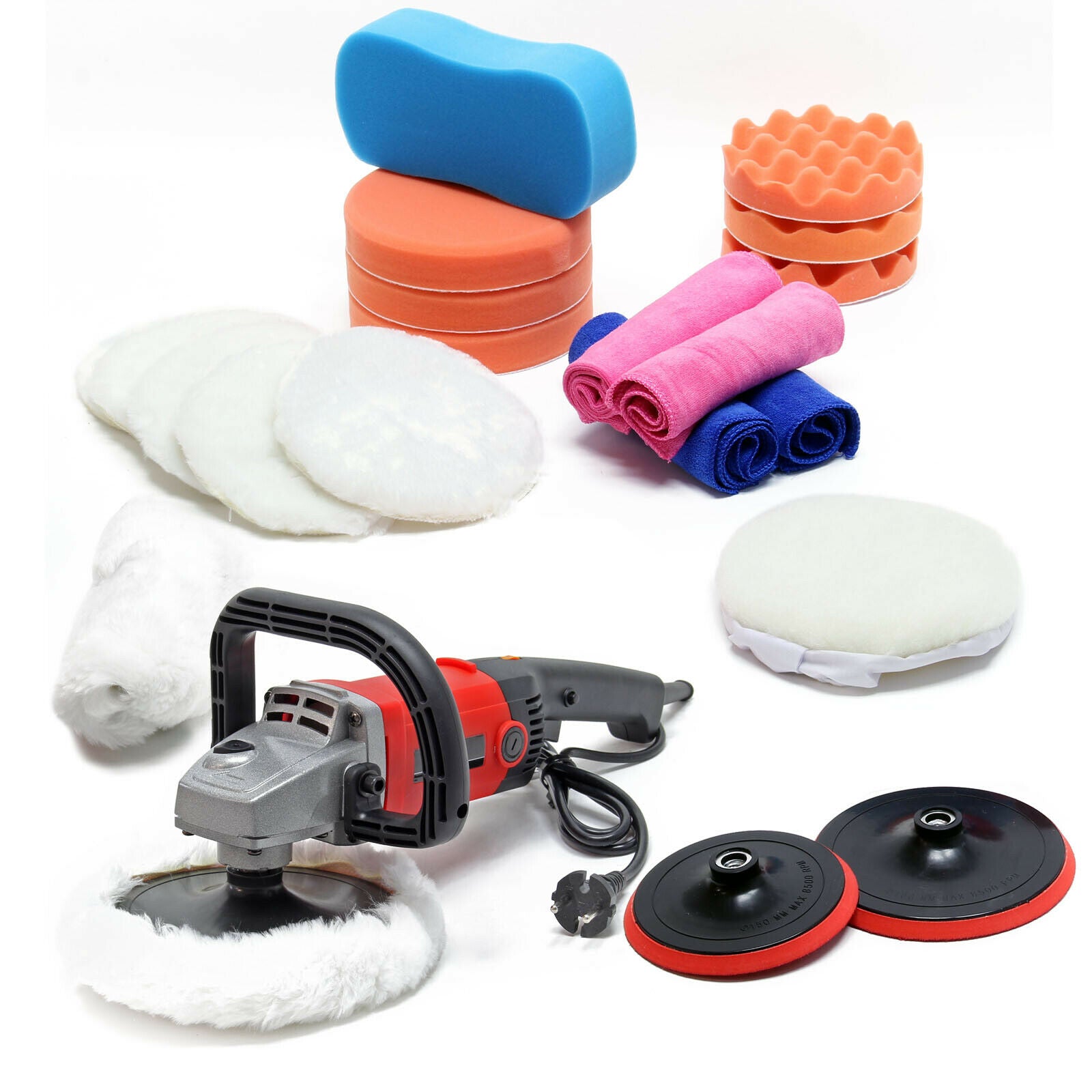 foto del prodotto set smerigliatrice lucidatrice 21 pezzi 1200 watt 3000 giri min max lucidatrice lucidatrice 16 0000692