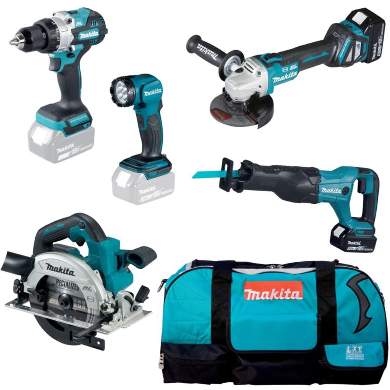 foto del prodotto set speciale a batteria makita lxt 18 v max set di utensili