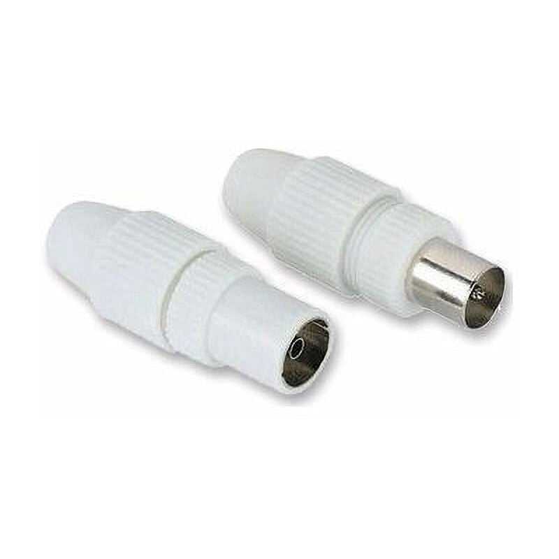 foto del prodotto set spina coassiale iec 9,5mm 75 ohm e presa coass