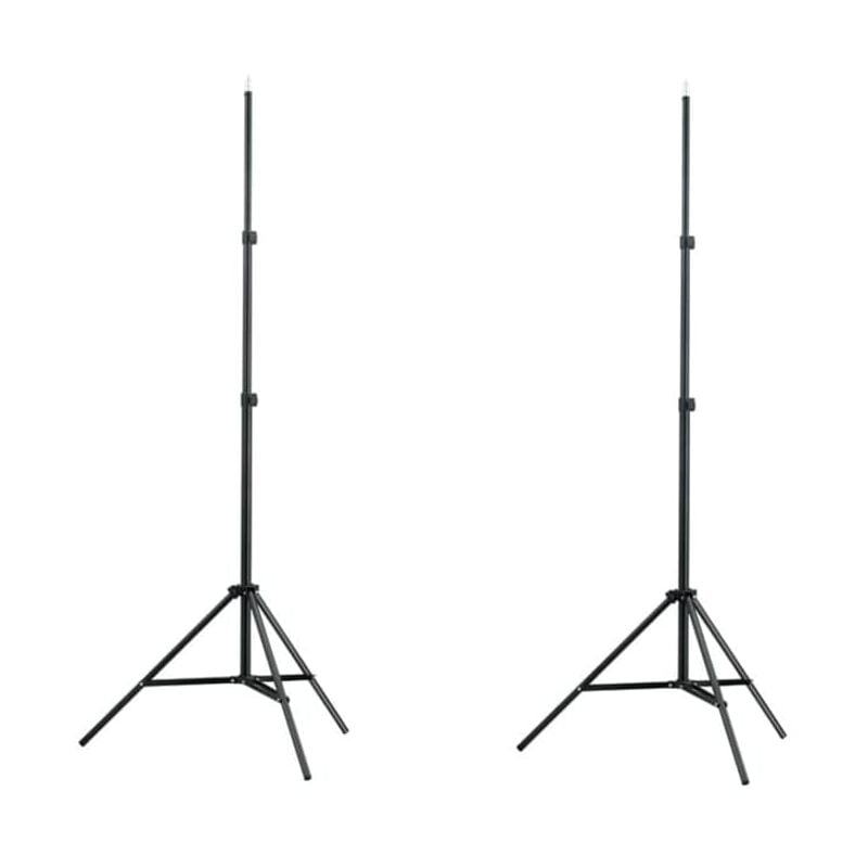 foto del prodotto set stativi fotografici 2 pz regolabili altezza 78-210 cm - vidaxl