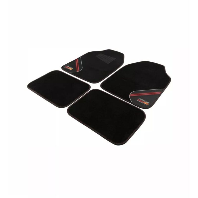foto del prodotto set tappeti auto redbull racing nero e rosso 4 pezzi
