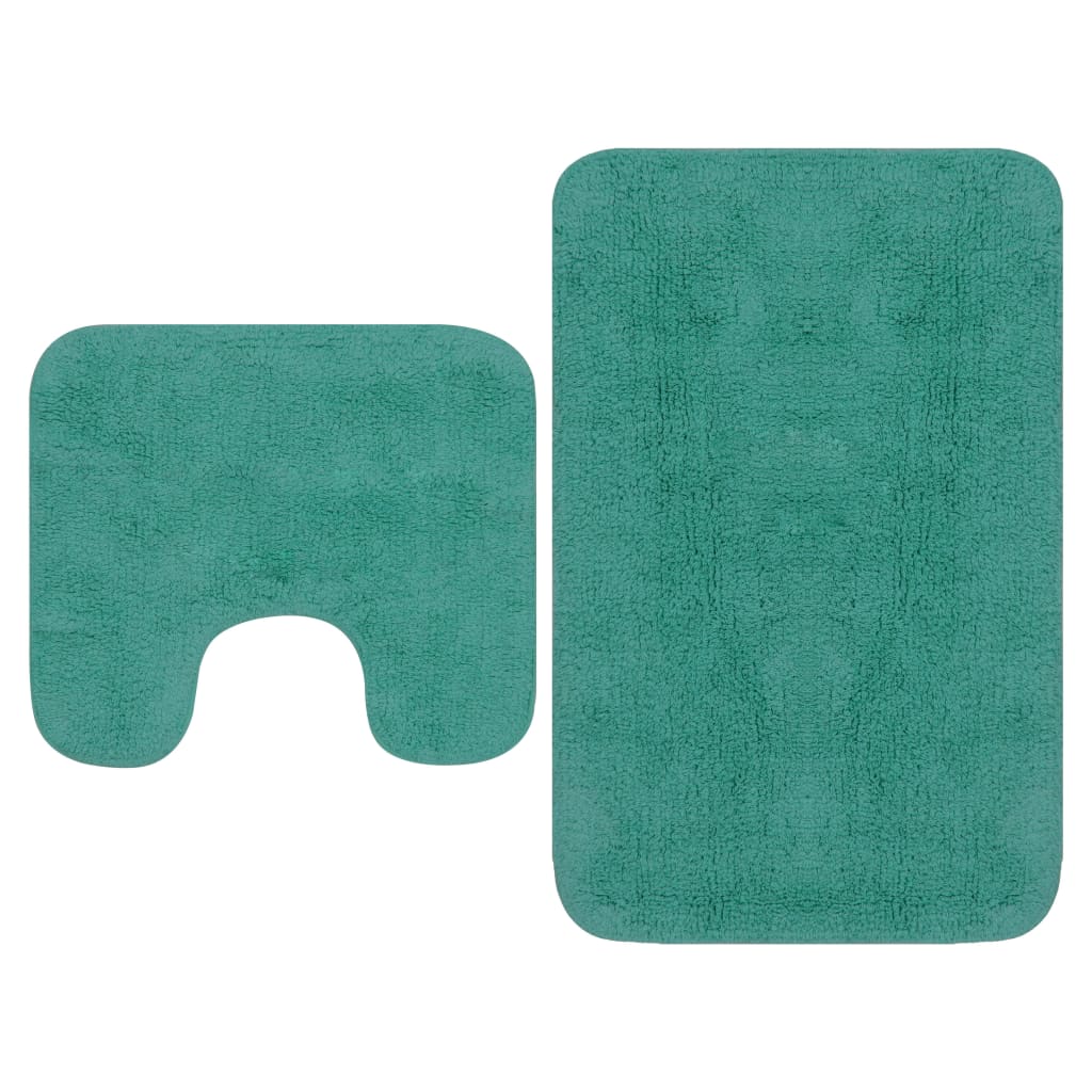 foto del prodotto set tappetini per bagno 2 pz in tessuto turchesecod mxl 121292