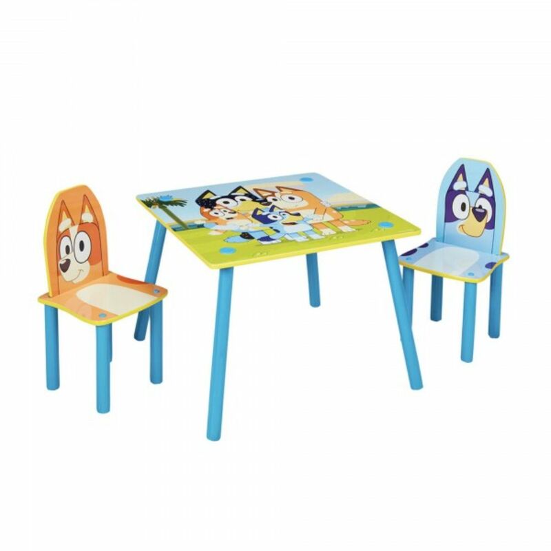 foto del prodotto set tavolino con 2 sedie bluey