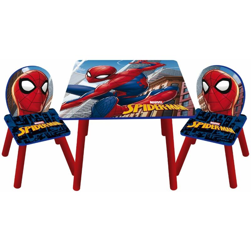 foto del prodotto set tavolino con 2 sedie spiderman marvel