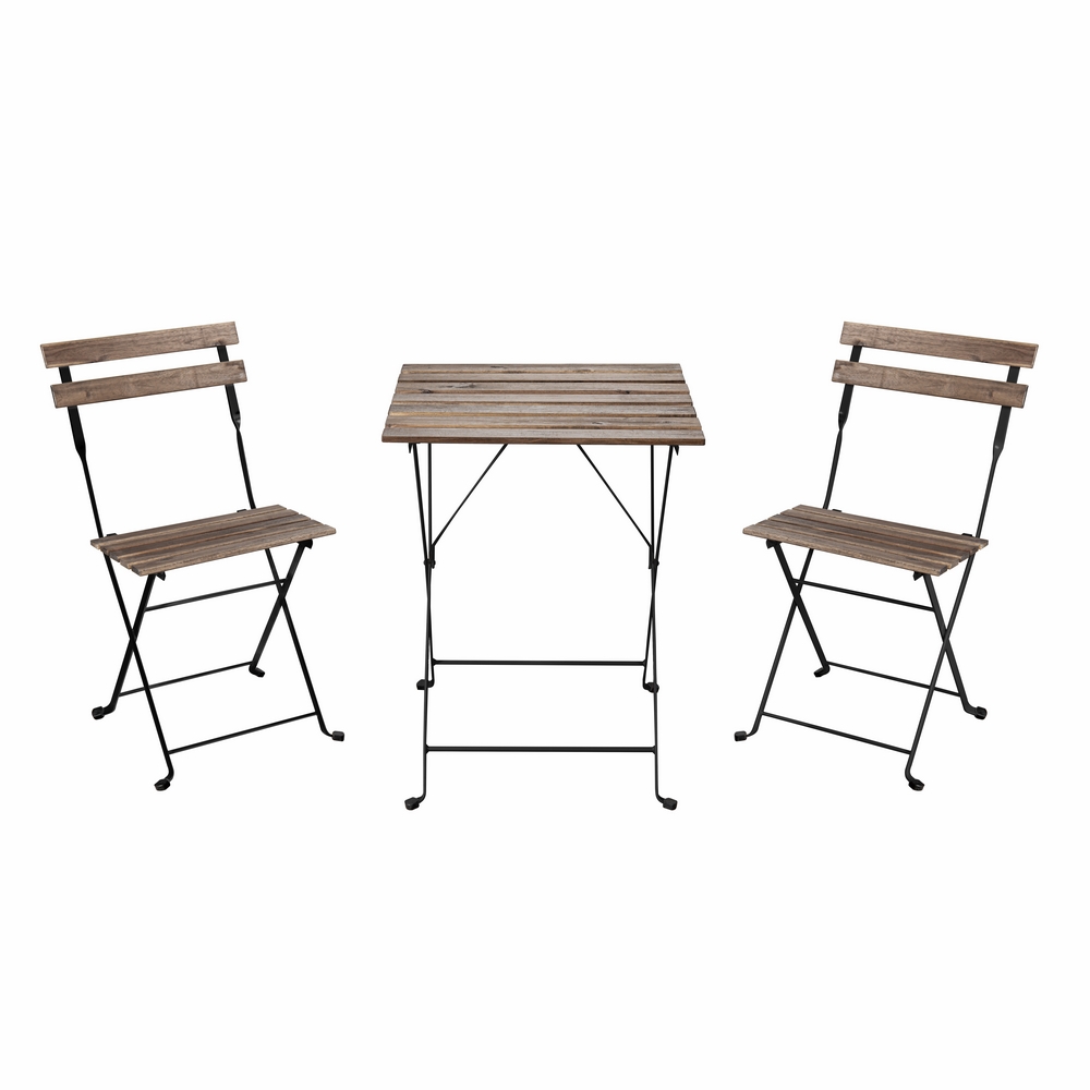 foto del prodotto set tavolino e due sedie da giardino modello bistrot