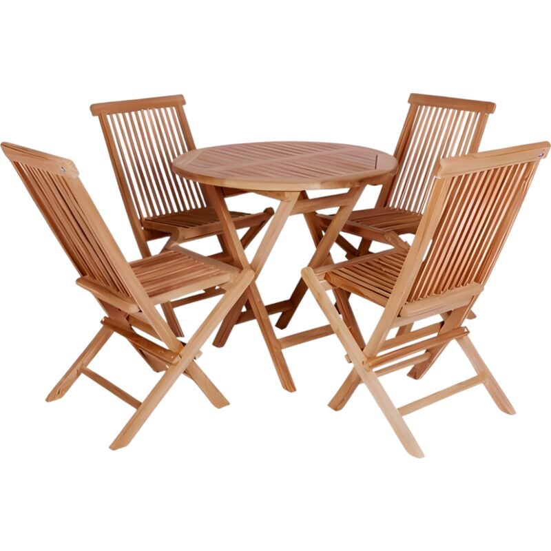 foto del prodotto set tavolo 4 sedie in teak