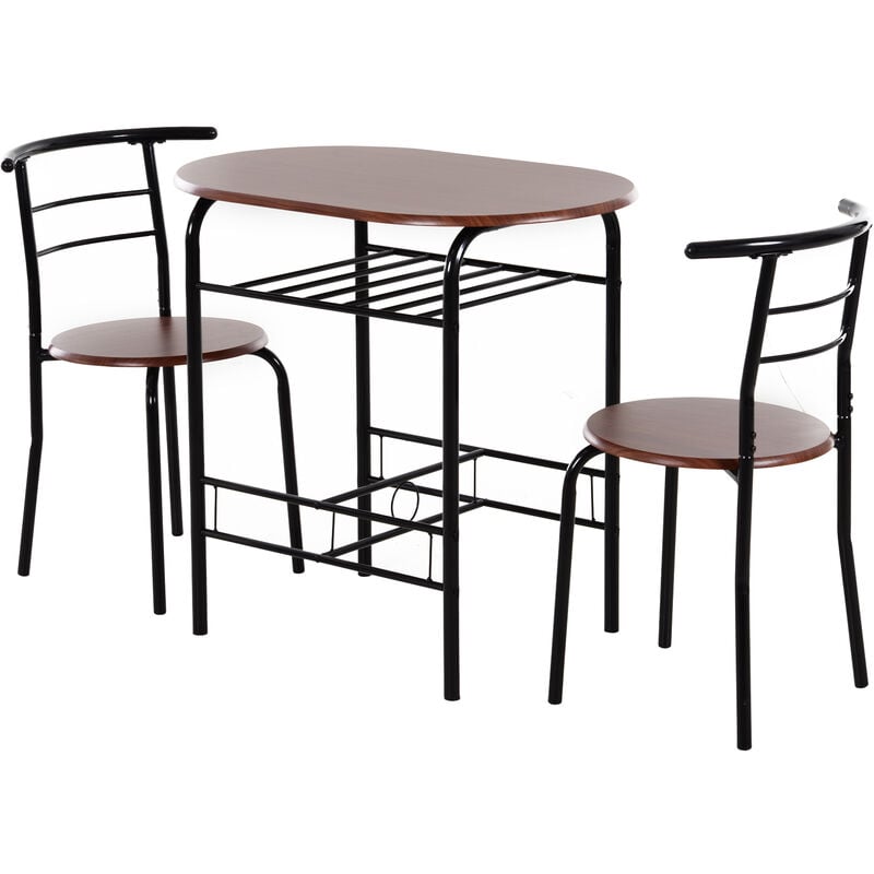 foto del prodotto set tavolo 80x50x76 cm e 2 sedie rustic