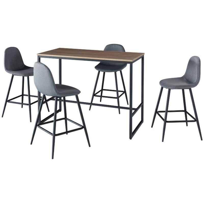 foto del prodotto set tavolo alto menton tavolo alto 4 sedie alte design moderno e pratico