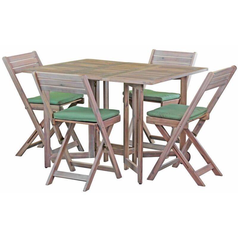foto del prodotto set tavolo e 4 sedie in legno 110x90 vittoria lux