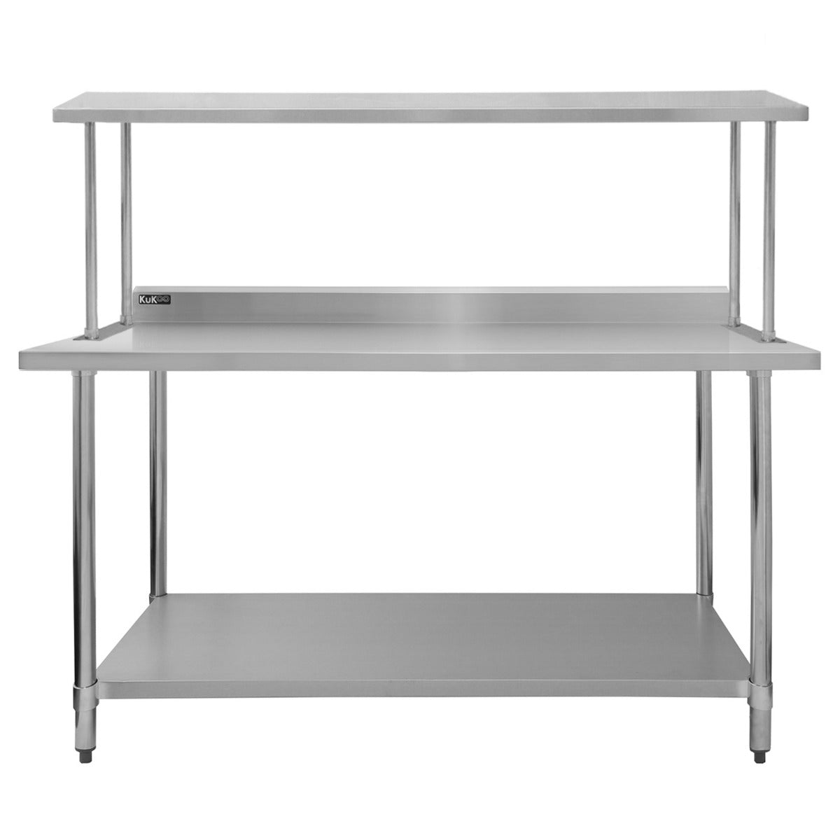 foto del prodotto set tavolo ripiano per cucina commerciale con mensole in acciaio inox da cucina ristorante, acciaio inossidabile resistente alla corrosione singola 180cm