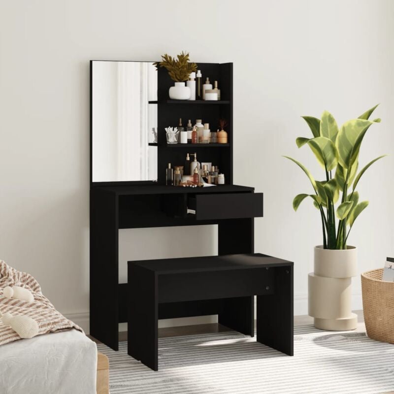 foto del prodotto set toeletta nero 74,5x40x141 cm vidaxl