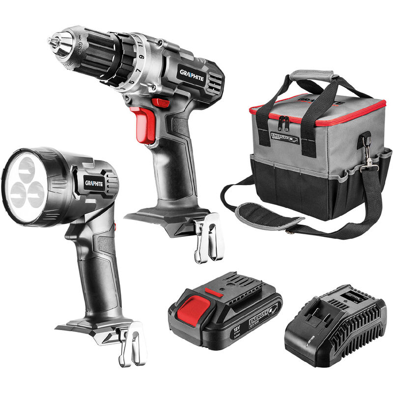 foto del prodotto set trapano avvitatore con accessori energy set 5 pezzi