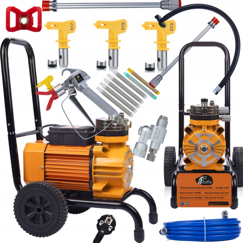 foto del prodotto set unit di verniciatura rosfix strong blue storm sbs03 3500w filtri ugelli